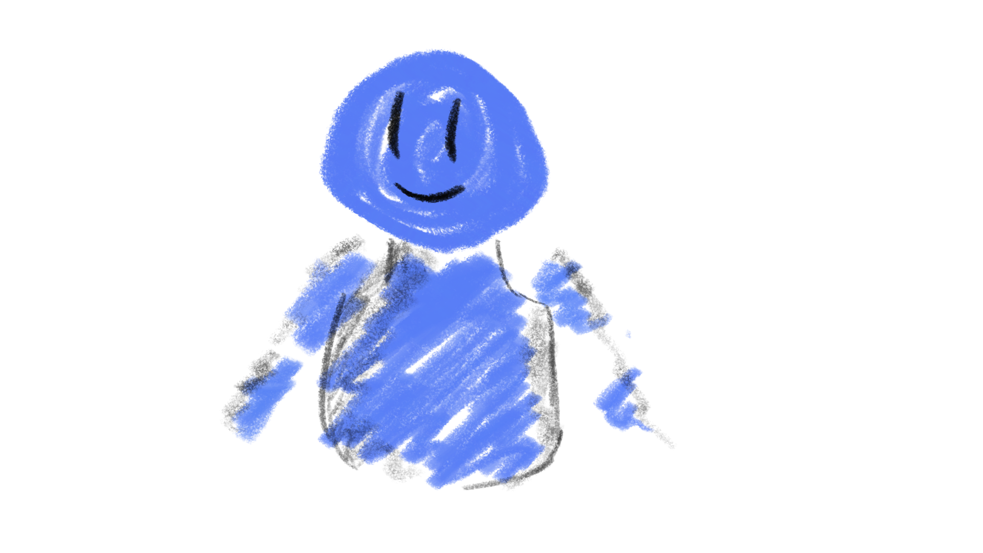 Blue doesn’t remember how they got there, only the soft buzz of circuits waking 